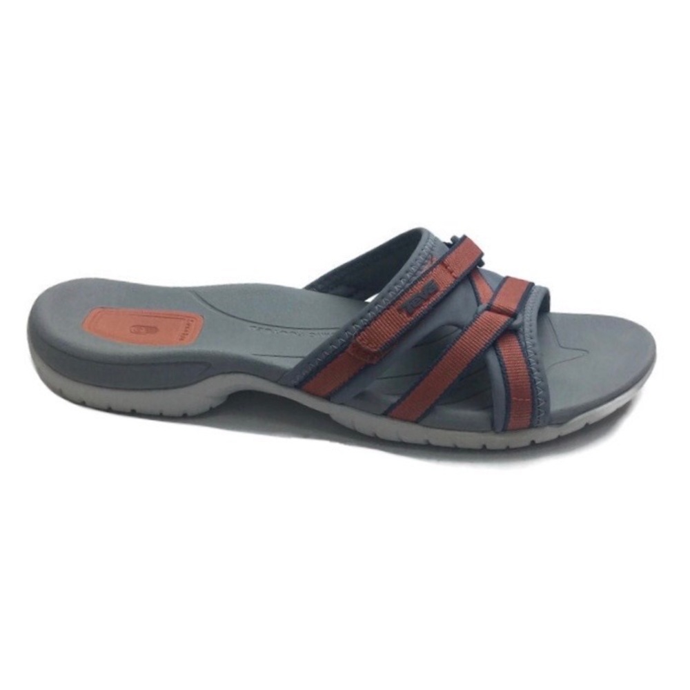 Teva Tirra Spider Outsole Burnt Orange Adjustable Slide Sandals Size 8.5